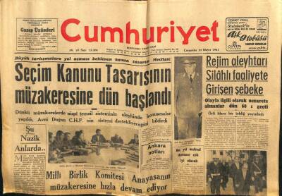 Cumhuriyet Gazetesi 10 Mayıs 1961 - İstimlak Davasında Savunmasını Yapan Menderes Beraatini Talep Etti GZ103007 - 1