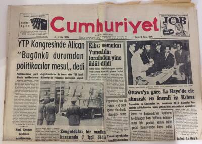 Cumhuriyet Gazetesi 10 Mayıs 1964 - Kıbrıs Semaları Yunanlılar Tarafından Yine İhlal Edildi GZ6089 - 1