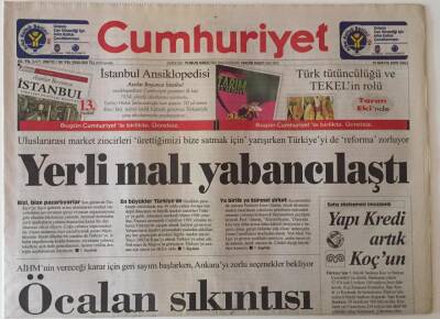 Cumhuriyet Gazetesi 10 Mayıs 2005 - Yerli Malı Yabancılaştı , Öcalan Sıkıntısı GZ25054 - 1