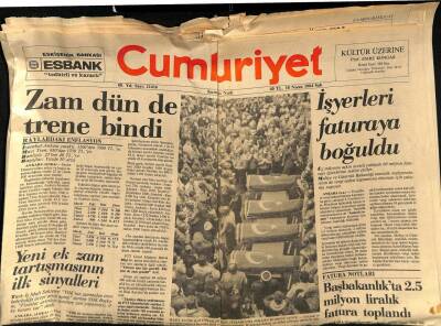 Cumhuriyet Gazetesi 10 Nisan 1984 - Başbakanlıkta 2.5 Milyon Liralık Fatura Toplandı GZ91538 - 1
