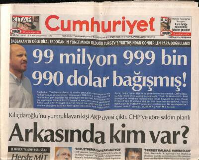 Cumhuriyet Gazetesi 10 Nisan 2014 - Kılıçdaroğlunu Yumruklayan Kişi AKP Üyesi Çıktı GZ94587 - 1