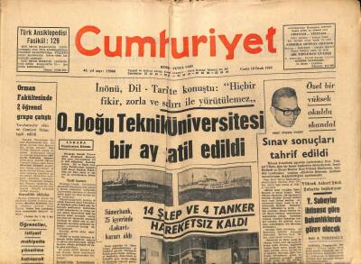 Cumhuriyet Gazetesi 10 Ocak 1969 - Kennedy Suikastının Sanığı Hücresinde Kitap Okuyor - Trakyada Yollara Tonlarca Tuz Döküldü GZ98205 - 1