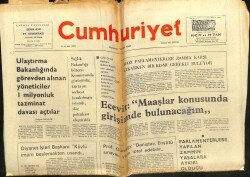 Cumhuriyet Gazetesi 10 Ocak 1977 - Başbakan Adıgüzeller Barajının Temelini Attı GZ103043 - 1
