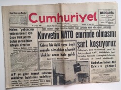 Cumhuriyet Gazetesi 10 Şubat 1964-APye Göre Toprak Reformu Mülkiyet Haklarını Zedeliyor GZ6418 - 2