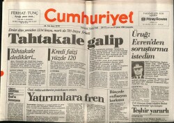 Cumhuriyet Gazetesi 10 Şubat 1988 - Uğur Mumcu Basın Savcılığına İfade Verdi GZ64418 - 2