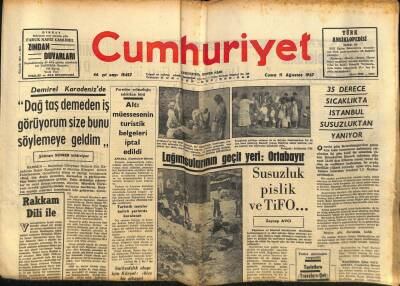 Cumhuriyet Gazetesi 11 Ağustos 1967 - Türk Sinemasında Yerli Romanlar GZ90060 - 1