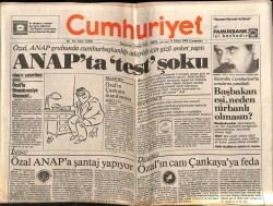 Cumhuriyet Gazetesi 11 Ekim 1989 - Özal , ANAP Grubunda Cumhurbaşkanlığı Adaylığı İçin Gizli Anket Yaptı GZ72475 - 2