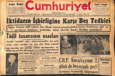 Cumhuriyet Gazetesi 11 Eylül 1957 - Bölükbaşının Kızı Oldu - Yeni Fransız Büyük Elçisi Dün Geldi GZ119678 - 1