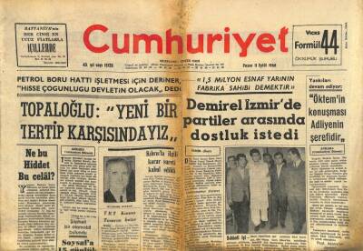 Cumhuriyet Gazetesi 11 Eylül 1966 - Altın Aslan Ödülü Cezayir Savaşı Filmine Verildi GZ85038 - 1