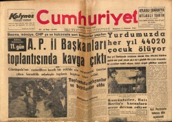 Cumhuriyet Gazetesi 11 Haziran 1962 Yurdumuzda Her Yıl 44020 Çocuk Ölüyor GZ70063 - 2