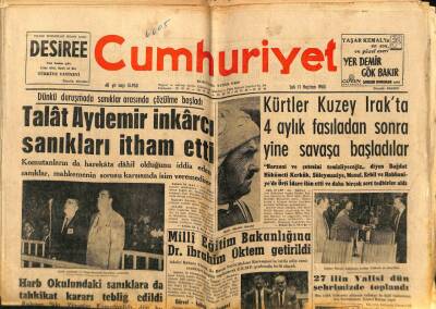 Cumhuriyet Gazetesi 11 Haziran 1963 - Milli Eğitim Bakanlığına Dr. İbrahim Oktem Getirildi GZ88022 - 1