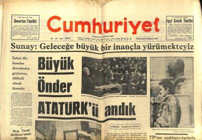 Cumhuriyet Gazetesi - 11 Kasım 1968 - Atatürkü Andık GZ99471 - 1