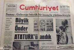 Cumhuriyet Gazetesi 11 Kasım 1968-Büyük Önder ATATÜRKÜ Andık GZ6034 - 2
