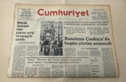 Cumhuriyet Gazetesi 11 Kasım 1974 GZ1388 - 1
