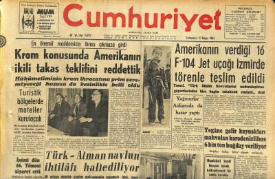 Cumhuriyet Gazetesi 11 Mayıs 1963 - 36 Bin Tekel İşçisi Zam Bekliyor - Krom Konusunda Amerikanın İkili Takas Teklifini Reddettik GZ120644 - 1