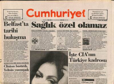 Cumhuriyet Gazetesi 11 Mayıs 1995 - Türkan Şorayın İyi Ve Mesut İnsanları... - Timur Daniş , Nükleersiz Dünya İçin Yürüyecek GZ114152 - 1