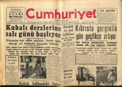 Cumhuriyet Gazetesi 11 Nisan 1958 - Ulus Gazetesi Dün Yeniden Mahkum Oldu - Mareşal Fevzi Çakmak Anıldı GZ98154 - 1