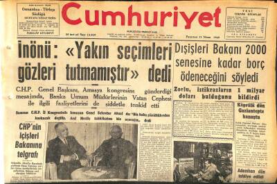 Cumhuriyet Gazetesi 11 Nisan 1960 - Girit Adasında NATO Üsleri Kurulacak - Eyüp Şampiyon Oluyor GZ120055 - 1