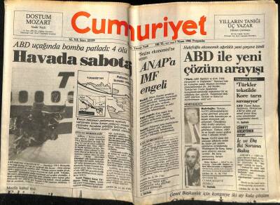 Cumhuriyet Gazetesi 11 Nisan 1986 - Doğum Günü Hediyesi GZ56885 - 1