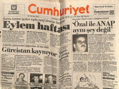 Cumhuriyet Gazetesi 11 Nisan 1989 - Doğum Günü Hediyesi GZ56901 - 1