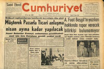 Cumhuriyet Gazetesi 11 Ocak 1963 - Şap Hastalığı 62 İlin 2068 Köyüne Yayıldı - Suriyeliler Bizden Su Satın Alacaklar GZ120611 - 1