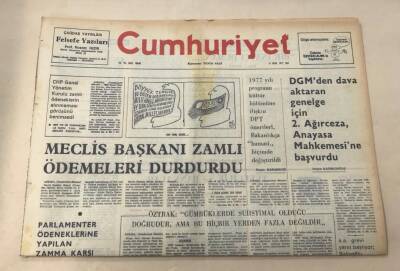 Cumhuriyet Gazetesi 11 Ocak 1977 GZ1145 - 1
