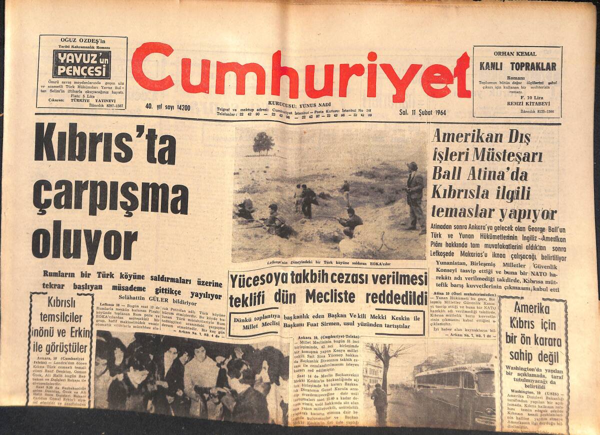 Cumhuriyet Gazetesi 11 Şubat 1964 - AP'LİLER Yeni Partiler Kanununun Çıkmasını Önlemeye Çalışıyorlar - IX. Kış Oyunları Törenle Kapandı! GZ139941 - 1