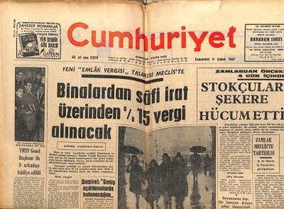 Cumhuriyet Gazetesi 11 Şubat 1967 - Binalarda Safi İrat Üzerinden %15 Vergi Alınacak GZ103165 - 2
