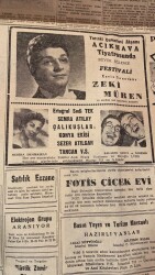Cumhuriyet Gazetesi 11 Temmuz 1958 - Açıkhava Tiyatrosunda Zeki Müren - Tito İle Nasır Bir Tebliğ Neşrettiler GZ98004 - 2