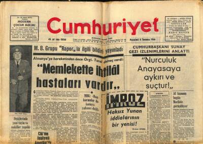 Cumhuriyet Gazetesi 11 Temmuz 1966 - Af Kanunu Bugün Mecliste Görüşülüyor GZ82479 - 1
