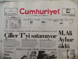 Cumhuriyet Gazetesi 11 Temmuz 1995 Sırplar BMyle Alay Ediyor - GZ44889 - 2