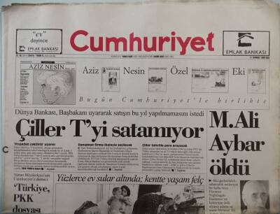 Cumhuriyet Gazetesi 11 Temmuz 1995 Sırplar BMyle Alay Ediyor - GZ44889 - 1