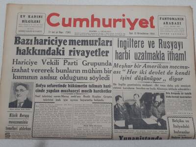Cumhuriyet Gazetesi 12 Aralık 1944 - İngiltere Ve Rusya yı Harbi Uzatmakla İtham GZ71826 - 1