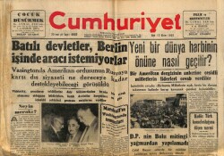 Cumhuriyet Gazetesi 12 Ekim 1948 - Batılı Devletler Berlin İşinde Aracı İstemiyorlar GZ71494 - 2