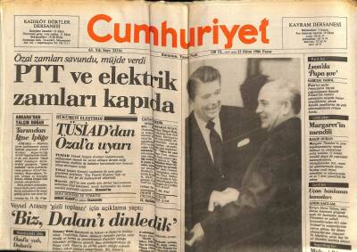 Cumhuriyet Gazetesi 12 Ekim 1986 - PTT Ve Elektrik Zamları Kapıda GZ65235 - 2