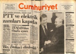 Cumhuriyet Gazetesi 12 Ekim 1986 - PTT Ve Elektrik Zamları Kapıda GZ65235 - 1