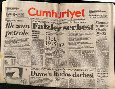 Cumhuriyet Gazetesi 12 Ekim 1988 - Doğum Günü Hediyesi GZ56953 - 1