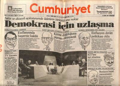 Cumhuriyet Gazetesi 12 Ekim 1991 - Avrasya İçin Yarın Boğaz Yolları Kapalı GZ74708 - 1