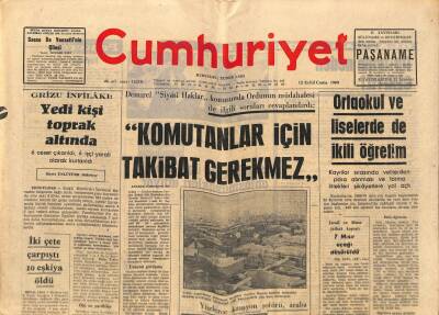 Cumhuriyet Gazetesi 12 Eylül 1969 - İstimlak İle İlgili Toprak Anlaşmazlıkları Artıyor GZ88129 - 1