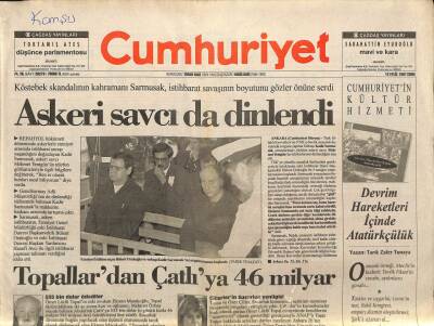 Cumhuriyet Gazetesi 12 Eylül 1997 - Topallardan Çatlıya 46 Milyar GZ84821 - 1