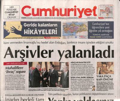 Cumhuriyet Gazetesi 12 Eylül 2019 - Vergisini Ödemeyenlerin Sayısı 31 Binden 47 Bine Yükseldi - Eskişehire Çifte Ödül GZ95244 - 1