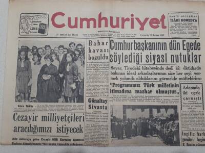 Cumhuriyet Gazetesi 12 Haziran 1957 - Kıbrıs Türktür GZ71908 - 1
