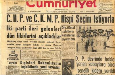 Cumhuriyet Gazetesi 12 Haziran 1960 - Diyanet Reisi Eyüp Sabri Hayırlıoğlu Emekliye Sevkedildi GZ110004 - 1