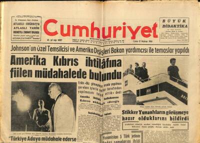 Cumhuriyet Gazetesi 12 Haziran 1964- Amerika Kıbrıs İhtilafına Fiilen Müdahalede Bulundu, Sammy Davis Haydut Oldu, Kanat Gür Ve Arkadaşları, H.Kılıç GZ87976 - 1