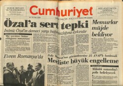 Cumhuriyet Gazetesi 12 Haziran 1985 - Evren Romanyada GZ62209 - 2