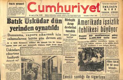 Cumhuriyet Gazetesi 12 Mart 1958 - Amerikada İşsizlik Tehlikesi Büyüyor - İstanbulun Et Meselesi İle Meşgul Olmak Üzere Bir Heyet Vazifelendirildi GZ120443 - 1