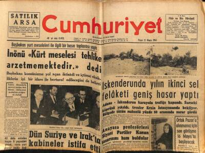 Cumhuriyet Gazetesi 12 Mayıs 1963 - İskenderunda Yılın İkinci Sel Felaketi Geniş Hasar Yaptı GZ81358 - 1