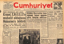 Cumhuriyet Gazetesi 12 Nisan 1964 - Silahlı Kuvvetler İaşe Sistemi , Kalori Esasına Göre Tanzim Ediliyor - Gürsel İrana Davet Edildi GZ160422 - Gökçekoleksiyon