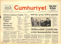 Cumhuriyet Gazetesi 12 Nisan 1975 - Milletvekili Çelebi'nin Evini Komandolar Bastı - Alman İş Çevreleri, Fransa'yı Sert Biçimde Suçluyorlar! GZ143233 - 2