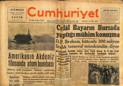 Cumhuriyet Gazetesi 12 Ocak 1948 - Amerikanın Akdeniz Filosunda Atom Bombası GZ71484 - 1